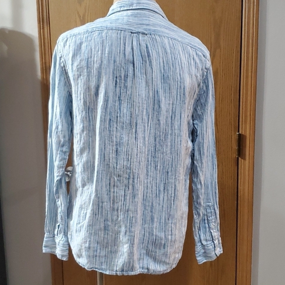 Jachs new york linen striped hues of Mumbai classic fit long sleeve shirt - Picture 4 of 7